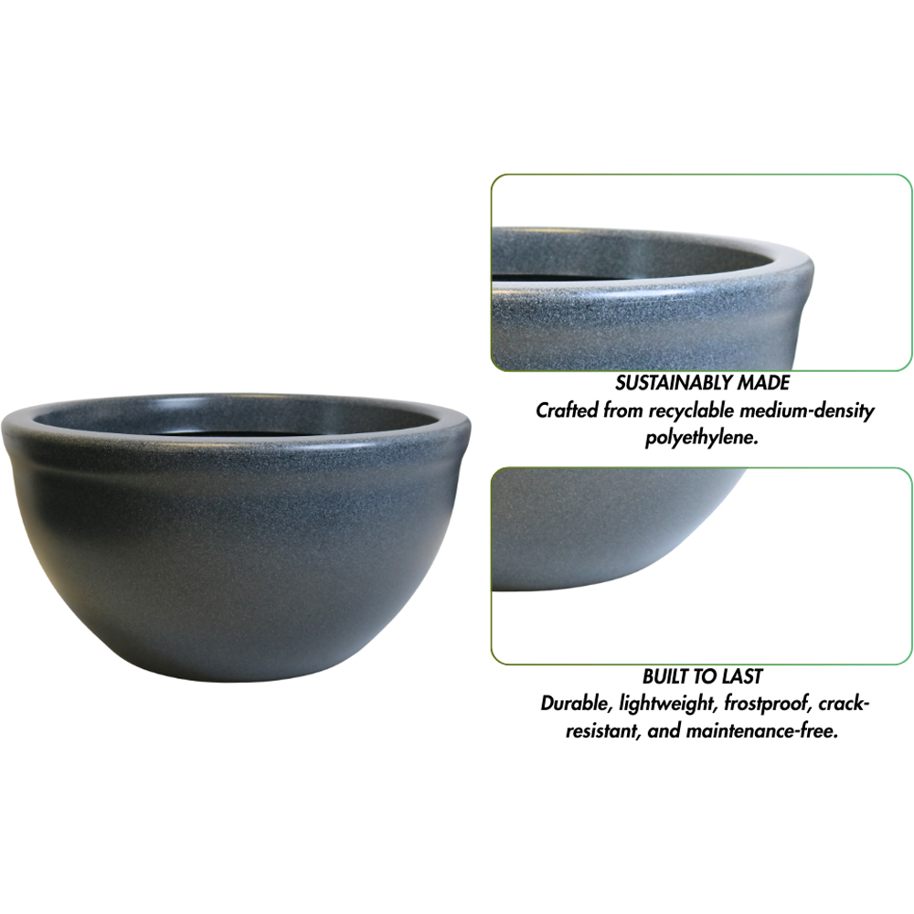 Trifibre Hampton Granite Low Bowl Planter 46 x 88cm Image 6