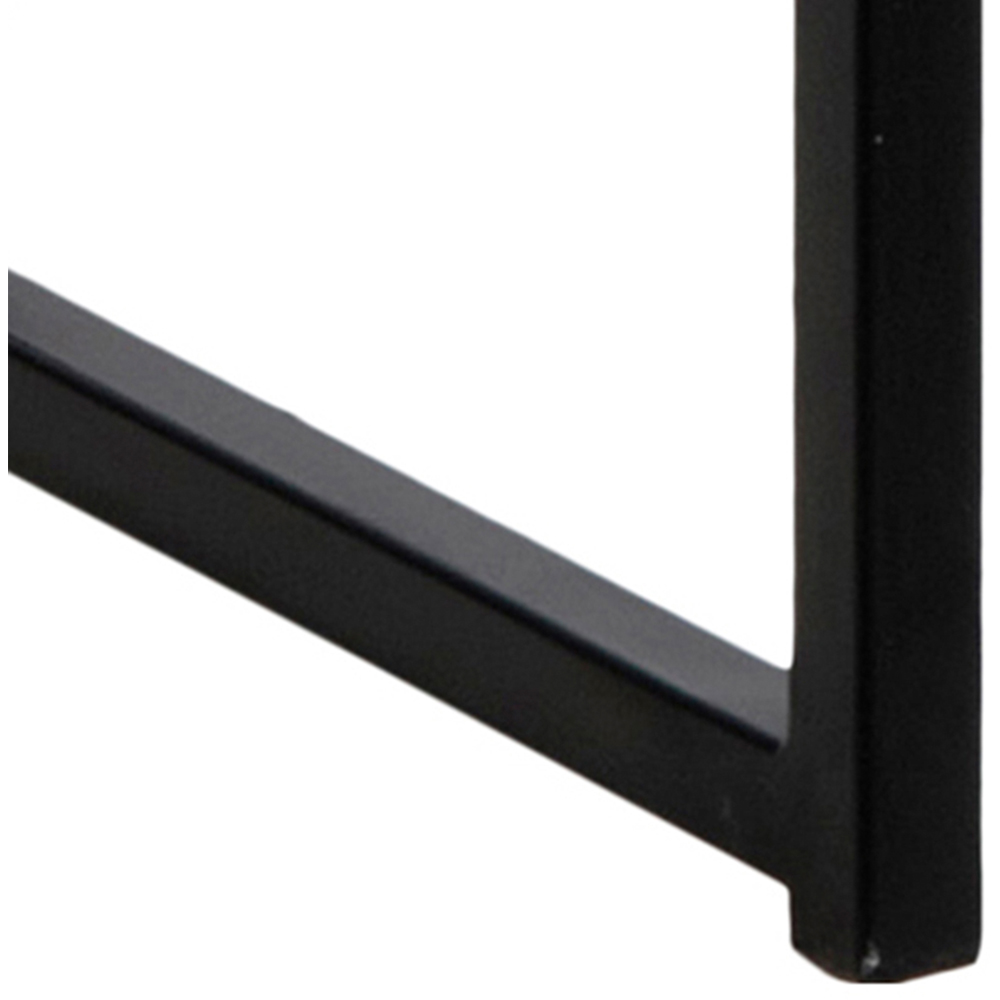 Florence Seaford Oak Top Black Metal Bar Table Image 6