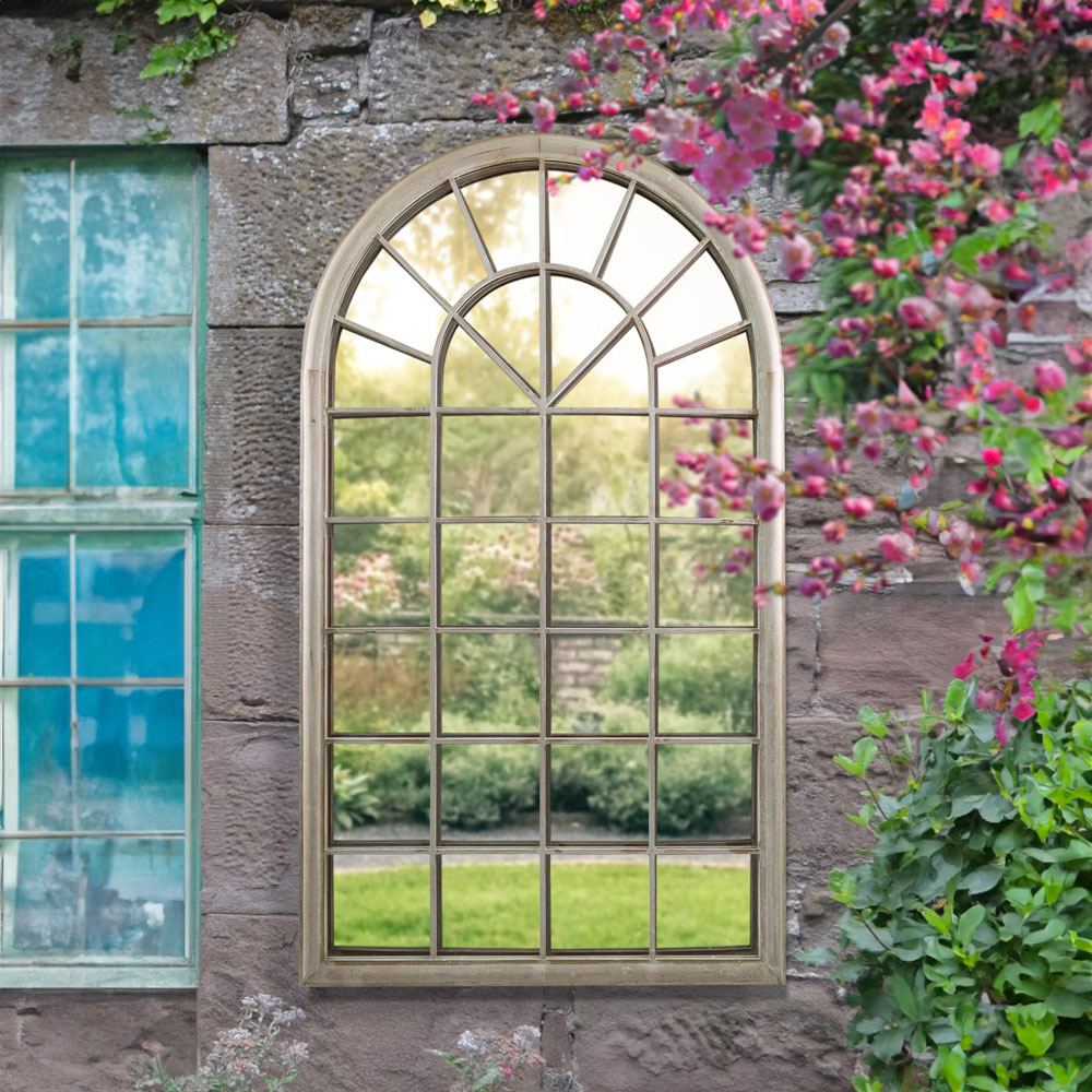 MirrorOutlet Somerley Country Arched Garden Mirror 160 x 91cm Image 5