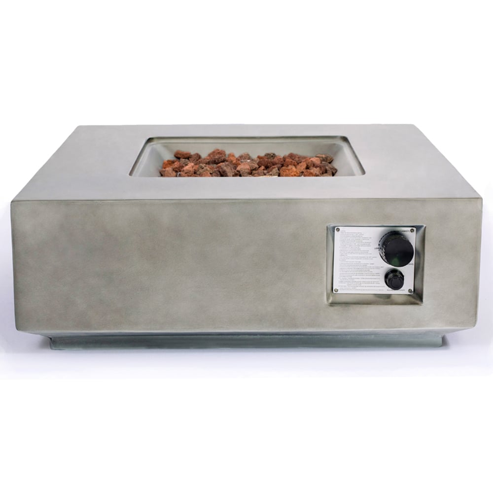 MDA Designs Loki Light Stone Propane Outdoor Firepit Image 3