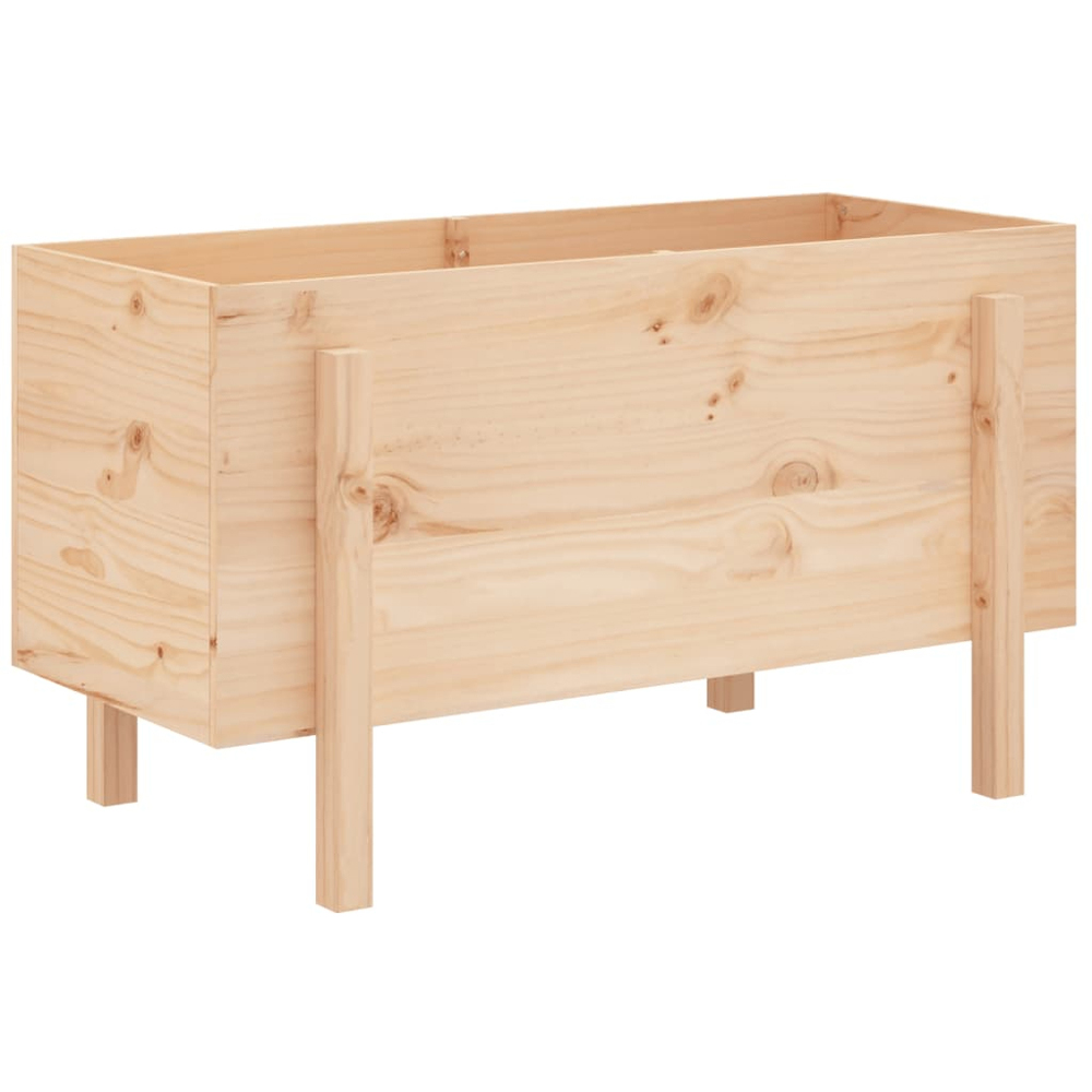 vidaXL Brown Solid Pine Wood Raised Garden Bed 57 x 101 x 50cm Image 5