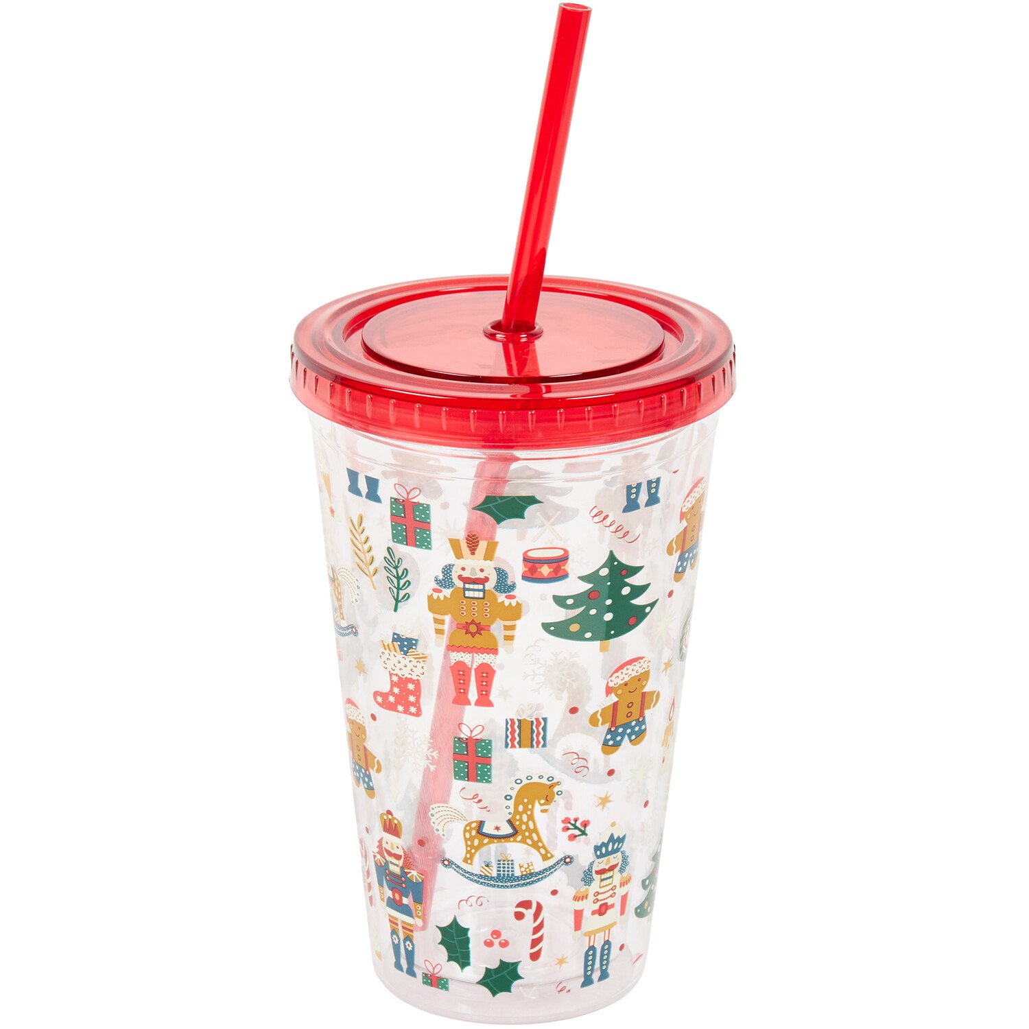 Christmas Tumbler with Straw 480ml Image 1