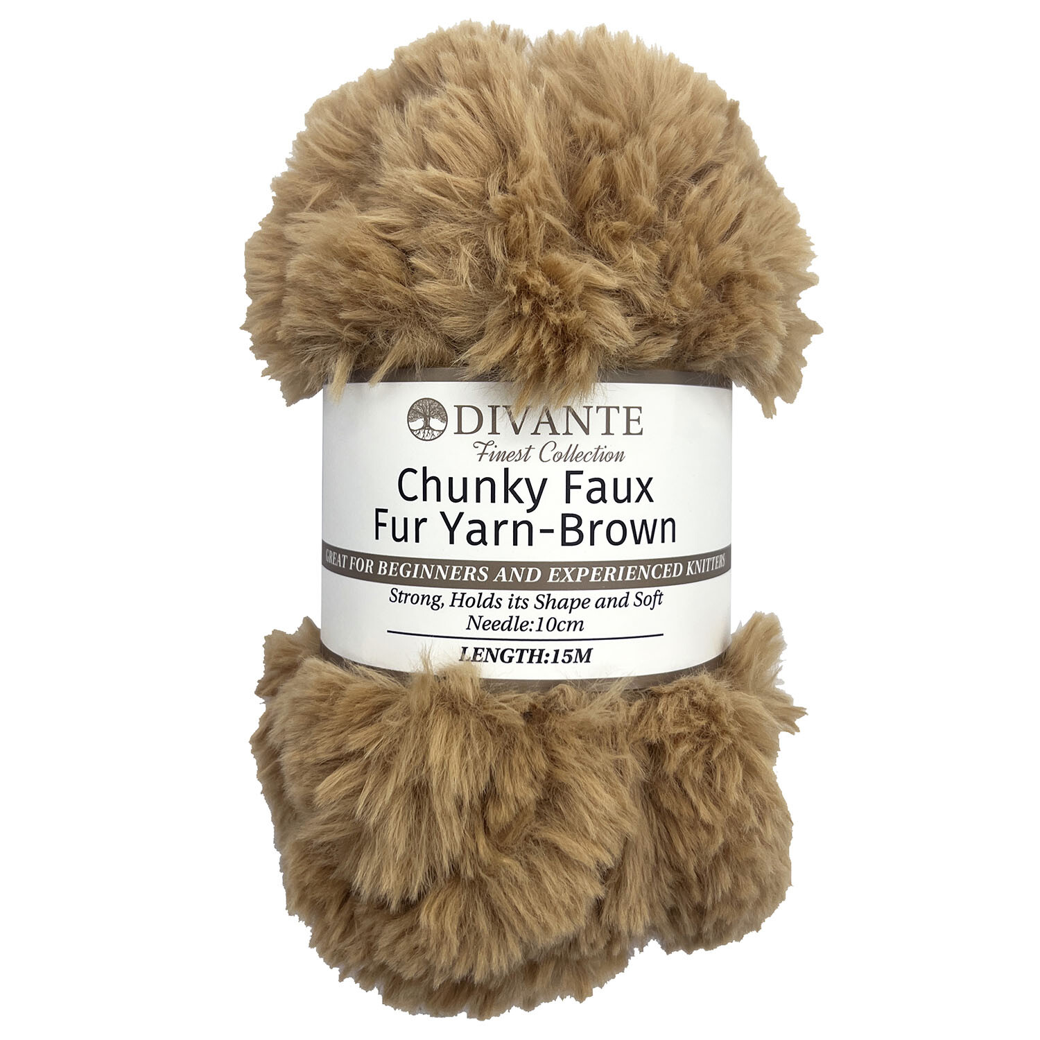 Divante Brown Faux Fur Yarn 100g Image 1