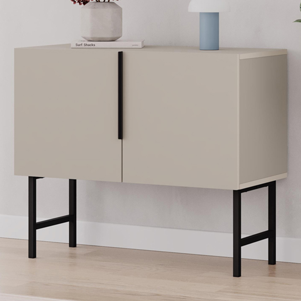 Decortie Tona 2 Door Sandstone Console Table Image 1