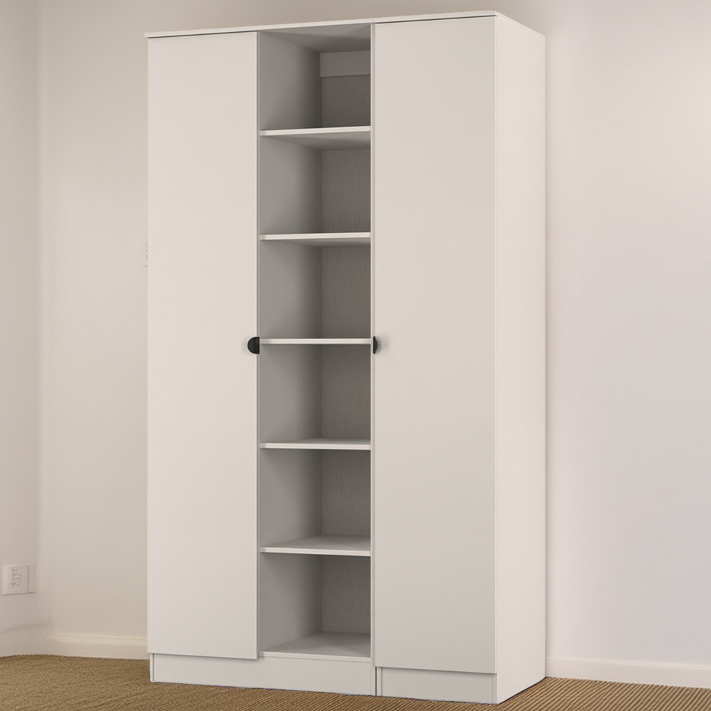 Crowndale Bora 2 Door 6 Shelf Kashmir Matt Triple Wardrobe Image 1