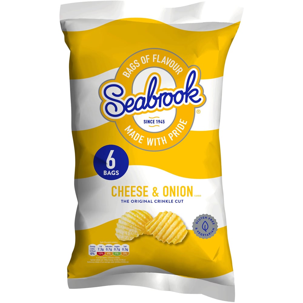 Seabrook Cheese and Onion 6 Pack Image