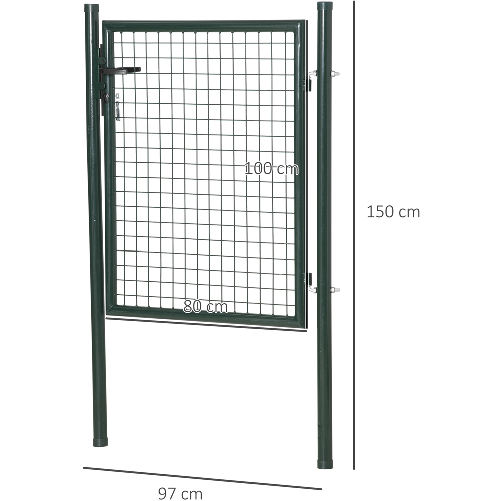 Portland HOMCOM Steel Mesh Garden Gate 150 x 97cm Image 8
