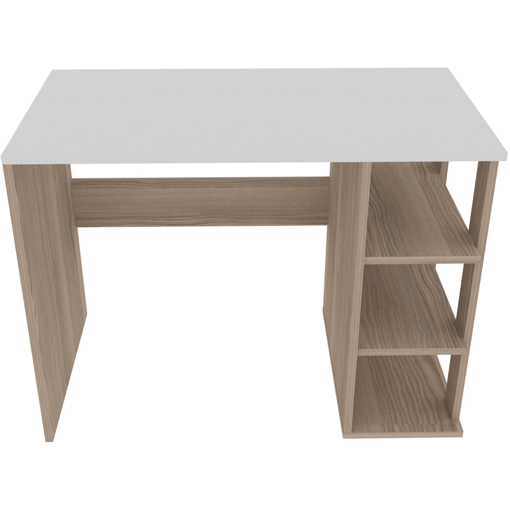 Decorotika Polina 3 Shelf Computer Desk Cordoba White Image 3