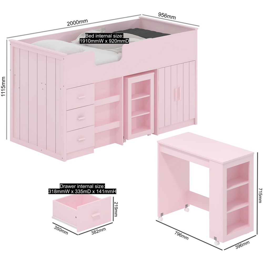 Lexington Mid Sleeper Pink Image 9