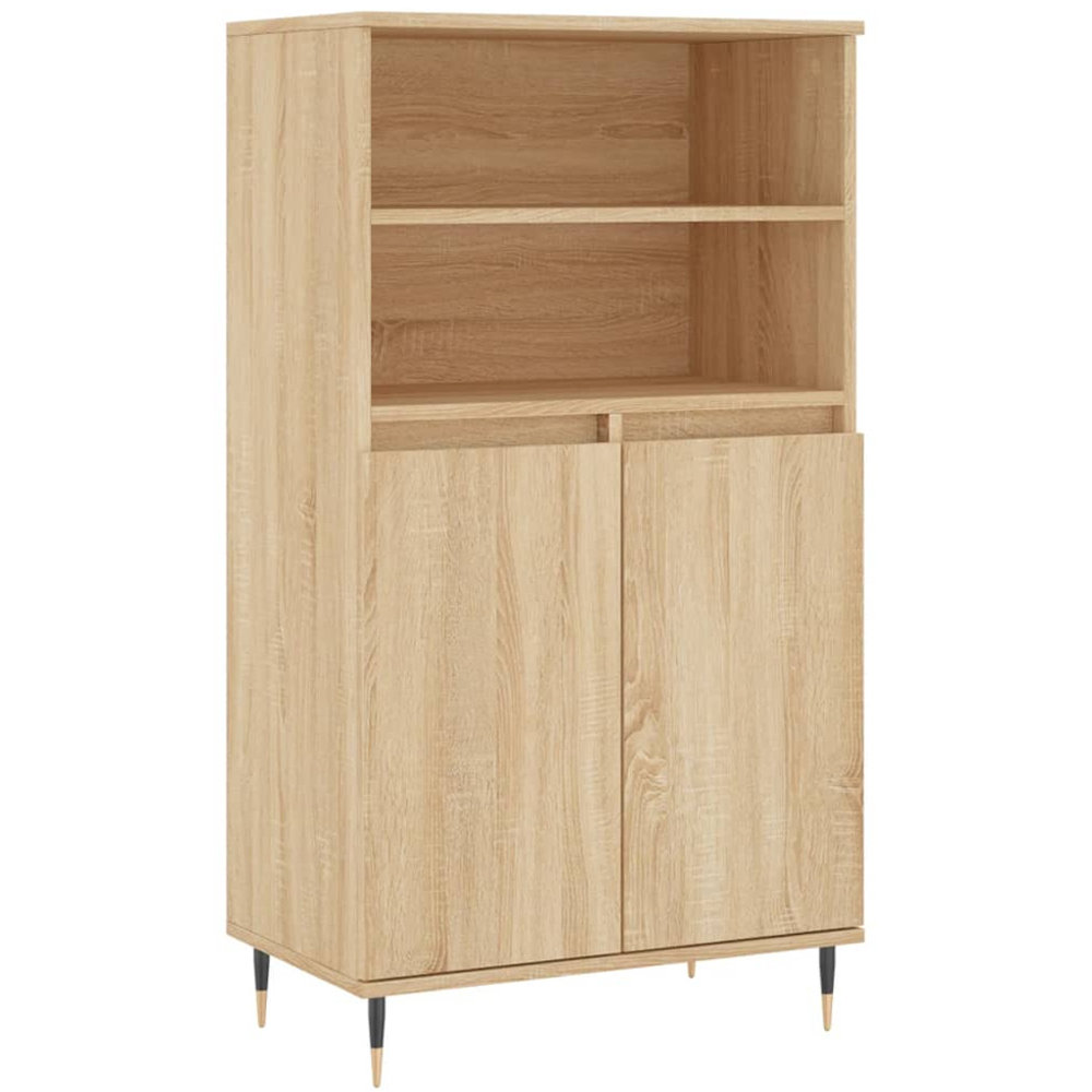 vidaXL 2 Door 2 Shelf Sonoma Oak Highboard Image 2