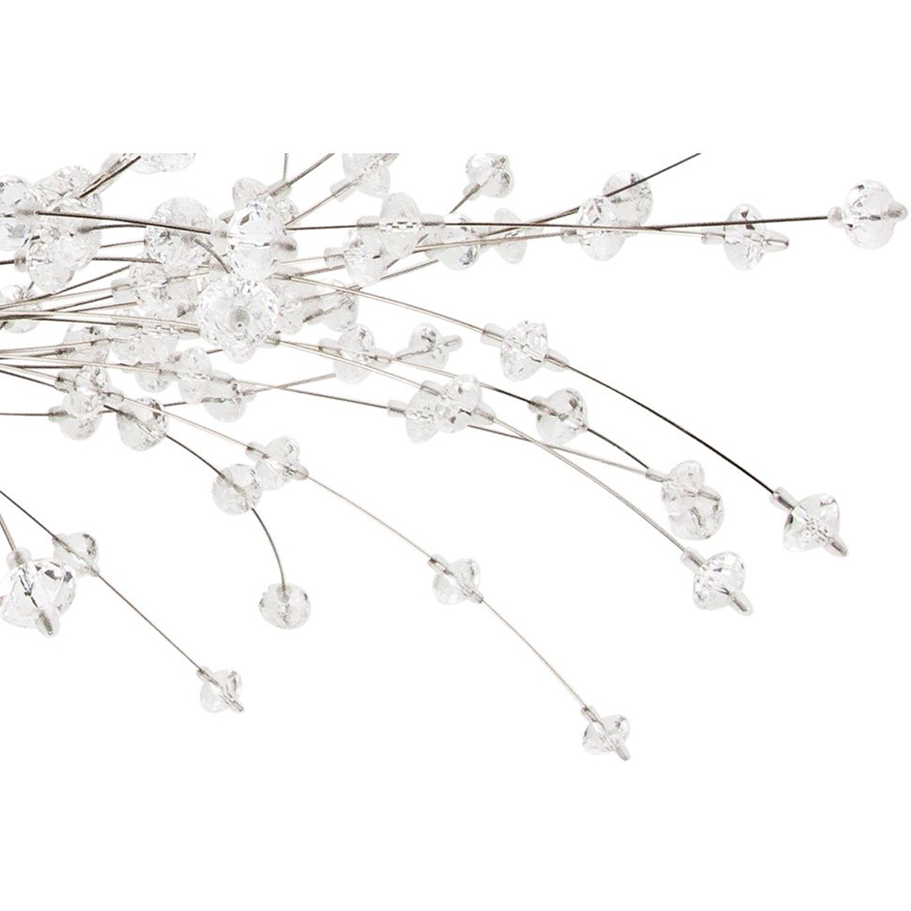 Happy Homewares Contemporary Transparent Acrylic Beads and Metal Wires Chrome Ceiling Light Image 2