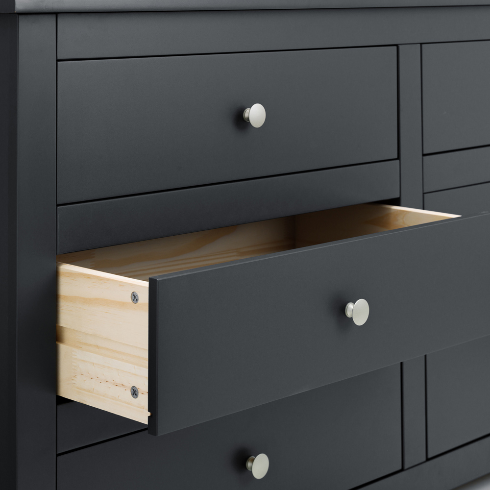 Julian Bowen Radley 6 Drawer Anthracite Chest of Drawers Image 6