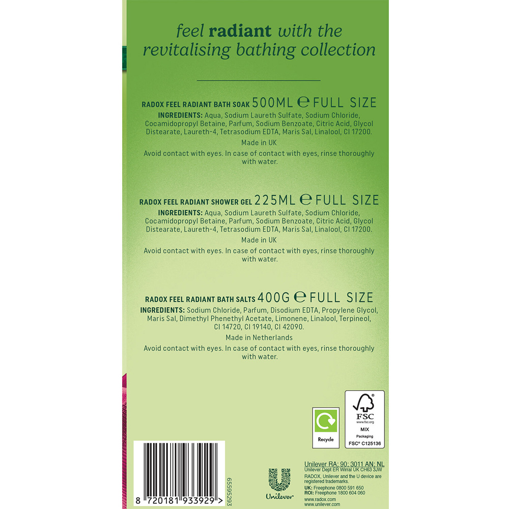 Radox Feel Radiant Collection Gift Set Image 3