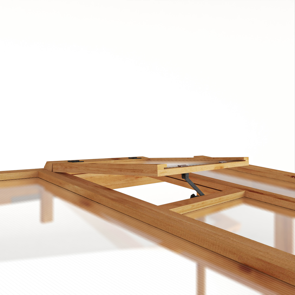 Mercia Woodsman Pent Lean To Polycarbonate 8 x 4ft Greenhouse Image 5