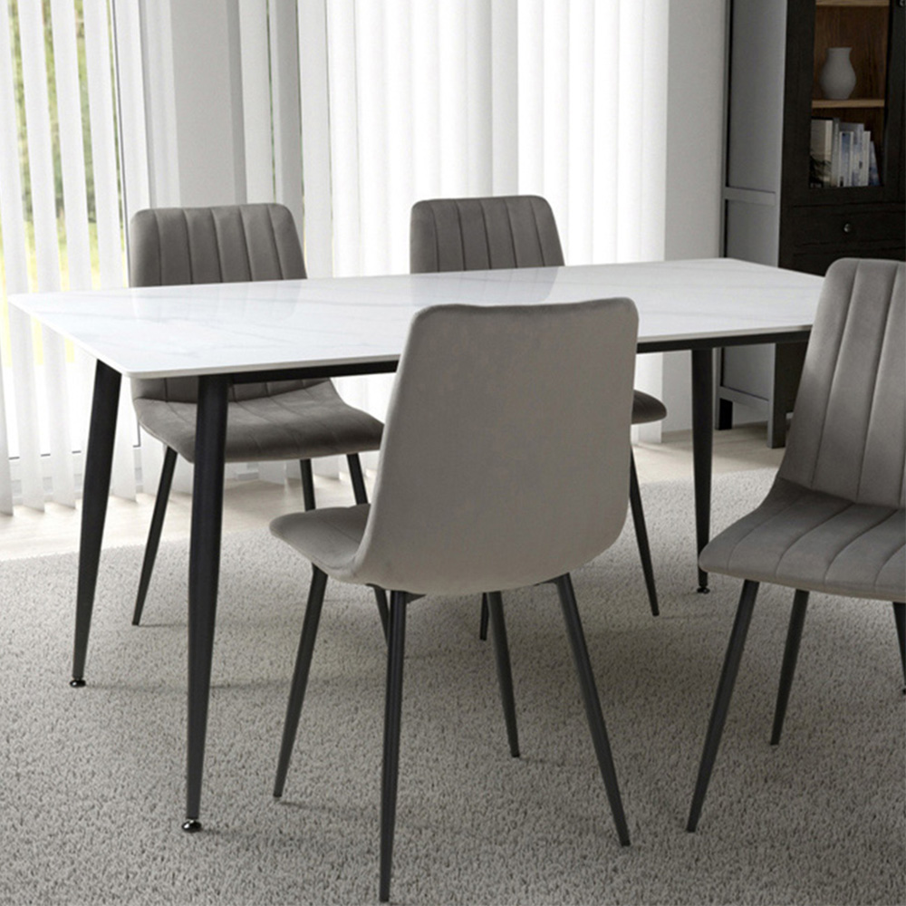 Monaco 6 Seater Dining Table White Image 1