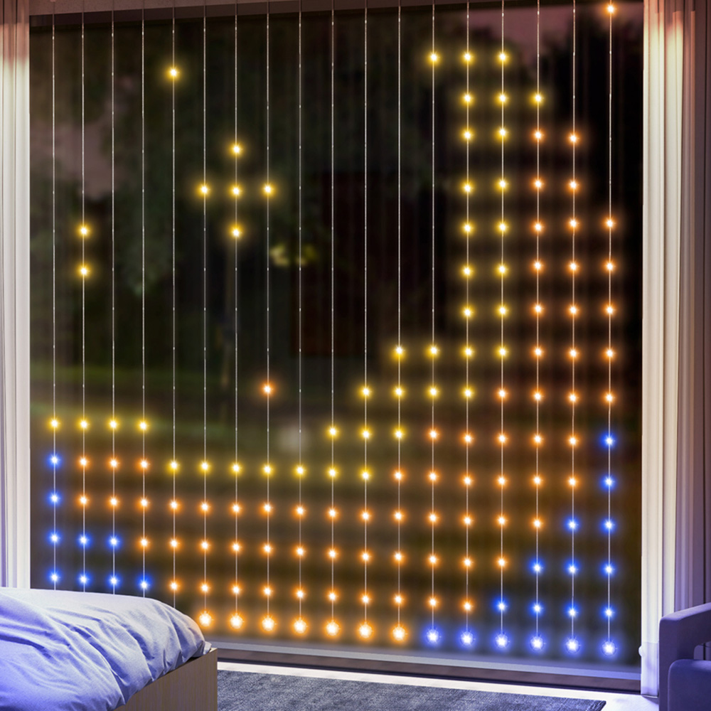 Portland Smart LED Fairy Light Curtain 3 x 3m Image 1