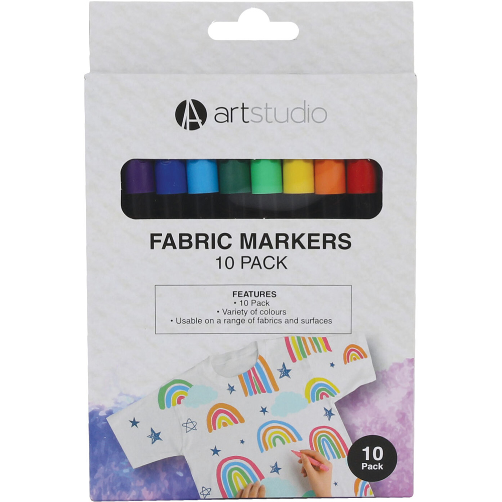 Art Studio Fabric Markers 10 Pack Image