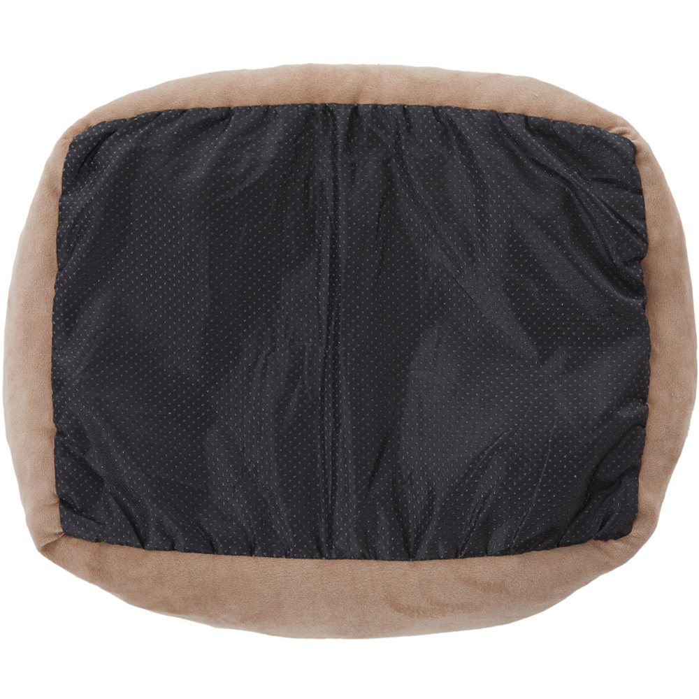 H&O Direct Khaki Soft Plush Pet Sleeping Bed 63 x 53 x 20cm Image 5