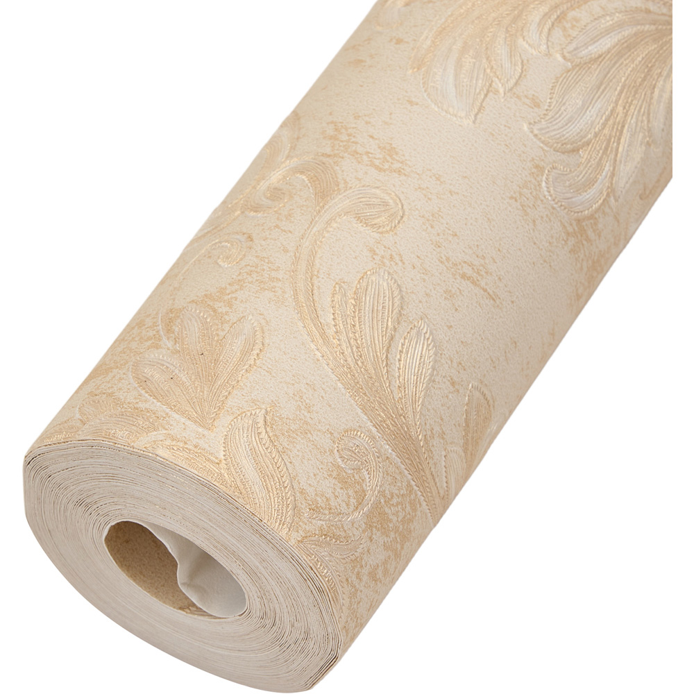 Living and Home Damask Pattern 3D Embossed Gold Non-Pasted Wallpaper Image 4