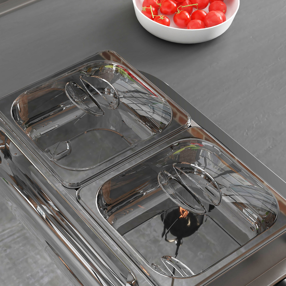 HOMCOM 800-173V70SR 4 Tray Electric Food Warmer 300W Image 3