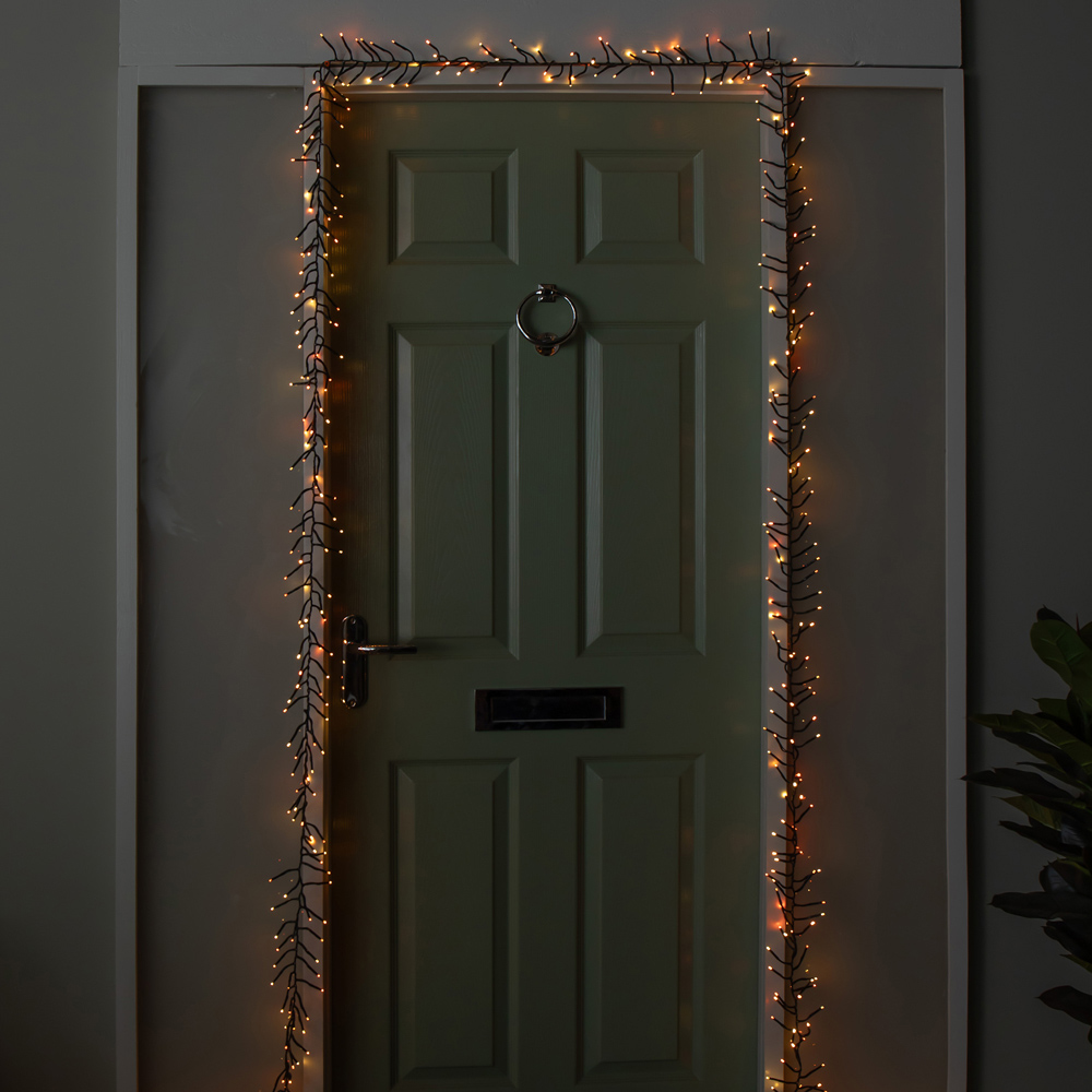 Samuel Alexander 426 Multicolour LED Green Cable Autumn Twist Door Garland 18ft Image 8
