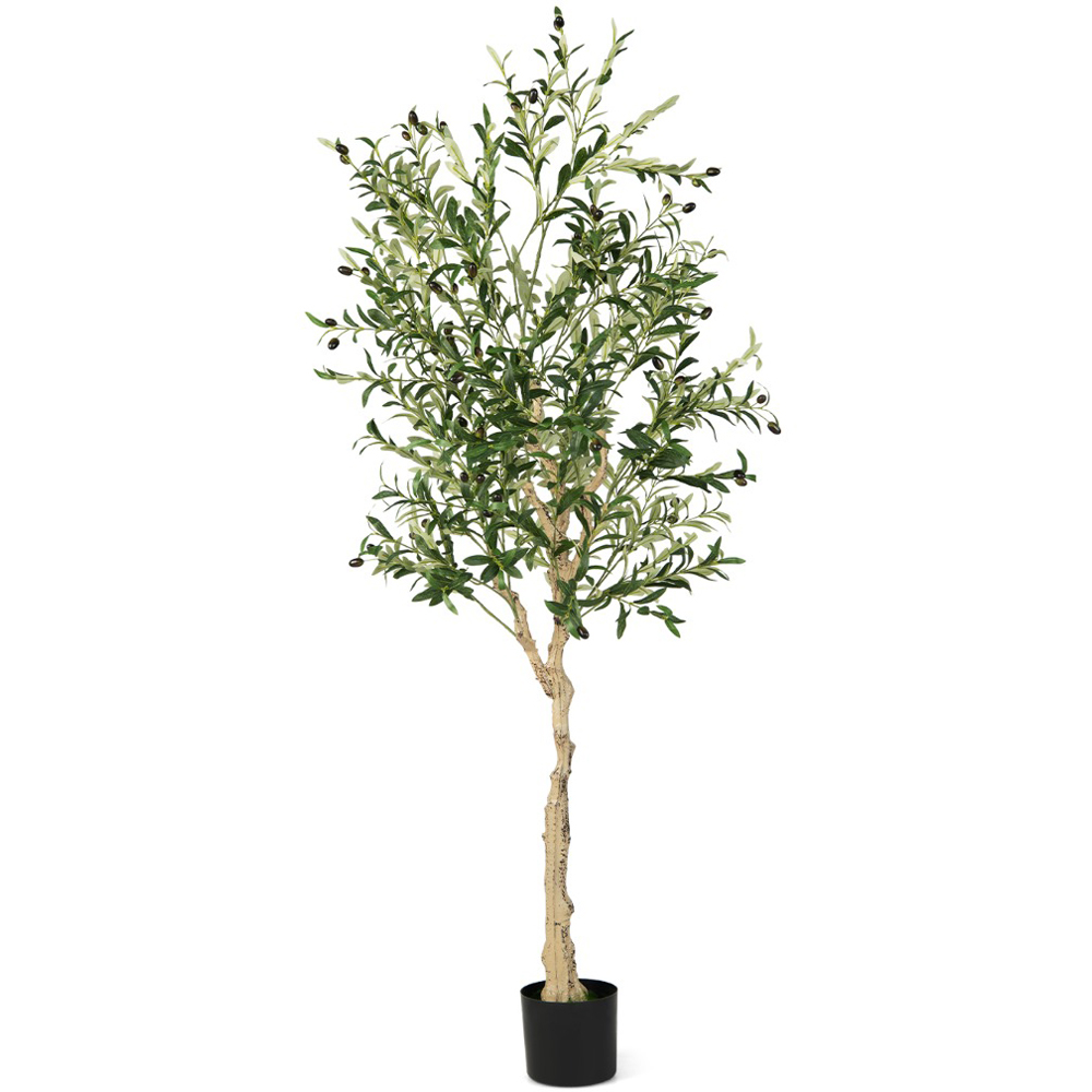 Costway Artificial Olive Tree with 72 Fruits 6ft 1 Pack Image 1