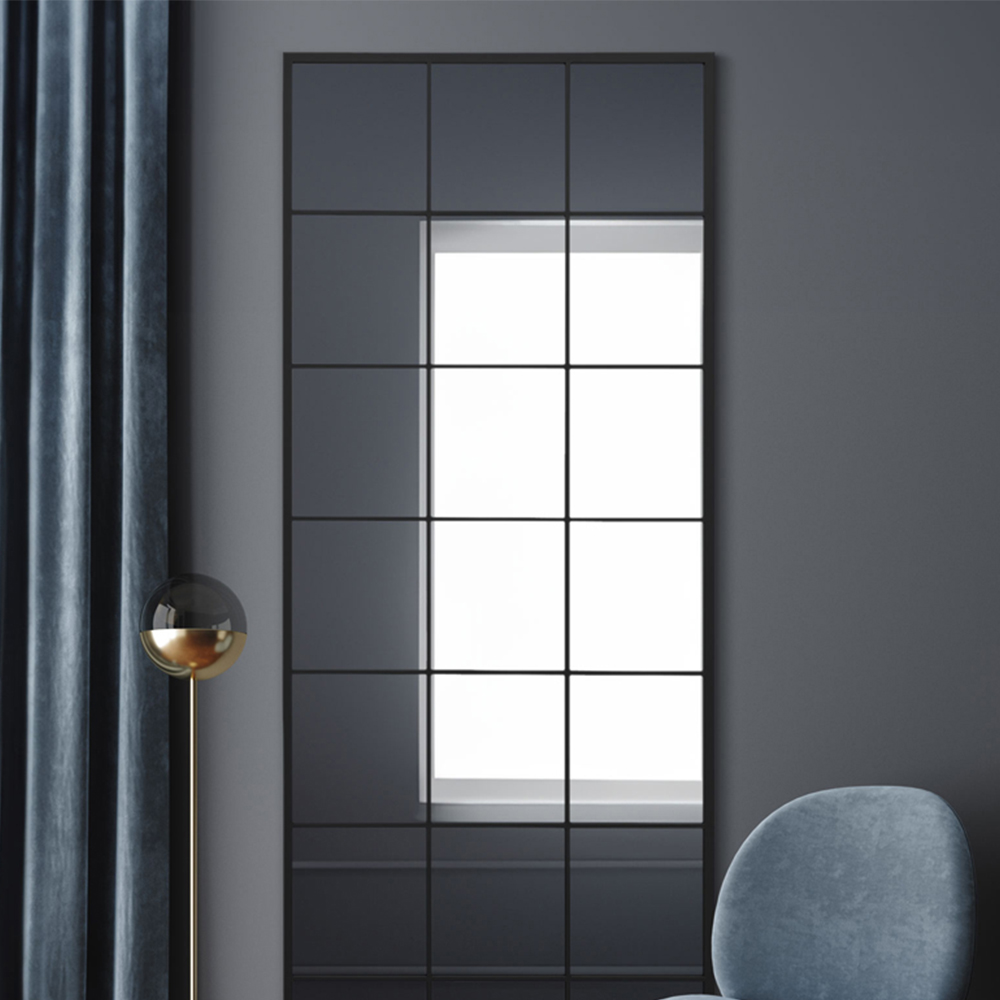 The Fenestra Black Window Leaner Wall Mirror 200 x 80cm Image 3