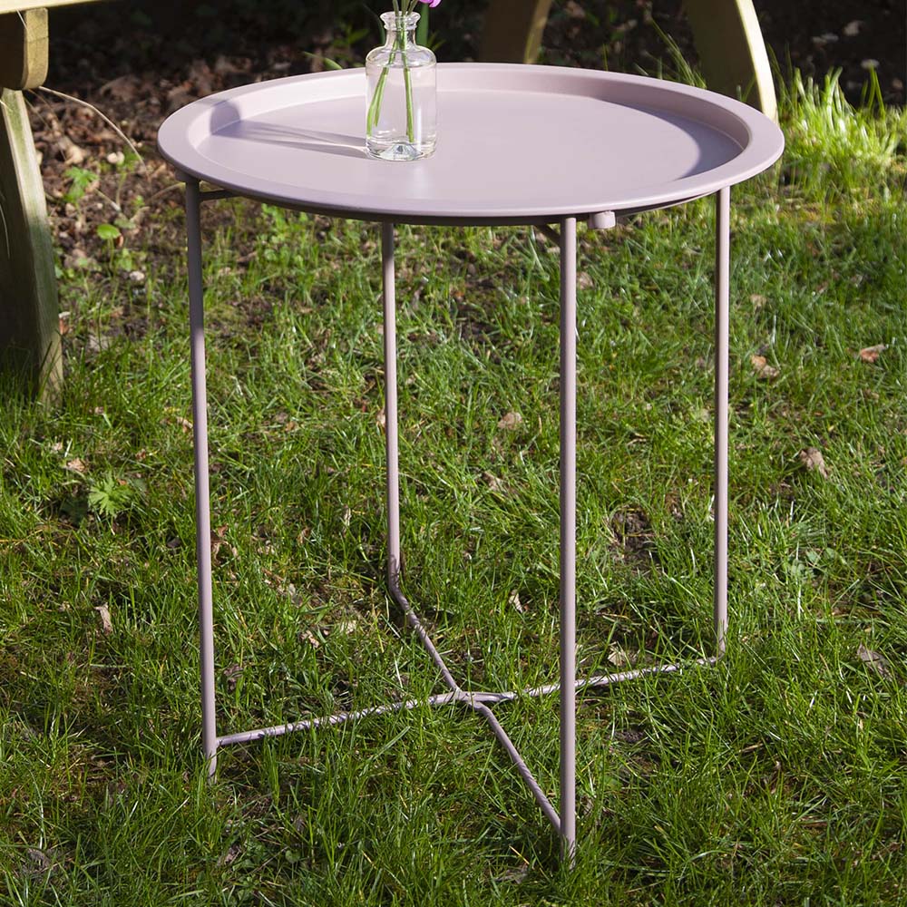 Noa and Nani Blush Pink Foldable Bistro Tray Table Image 1