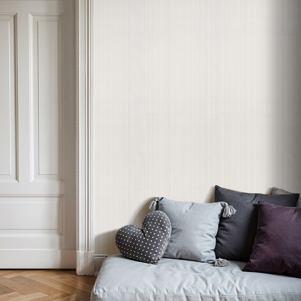 Living and Home Light Beige 3D Embossed Non-Pasted Rectangle Wallpaper Roll 950 x 53cm Image 2