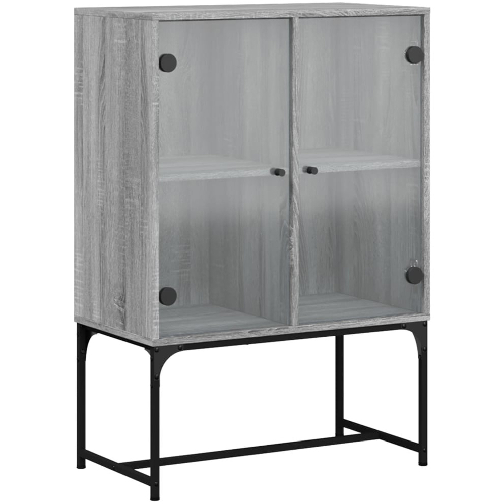 vidaXL 2 Door Grey Sonoma Oak Side Cabinet Image 2