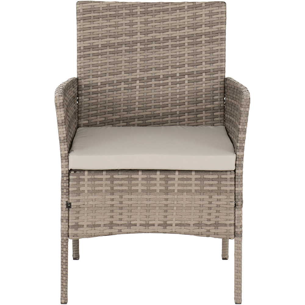 Seconique Willow 4 Seater Grey Fabric Rattan Clear Glass Garden Set Image 5
