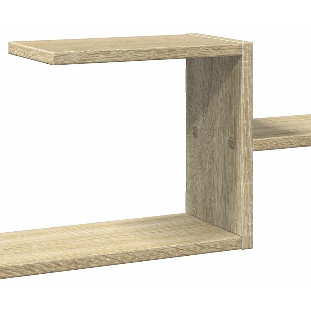 vidaXL 5 Shelf Sonoma Oak Floating Wall Shelf Image 7