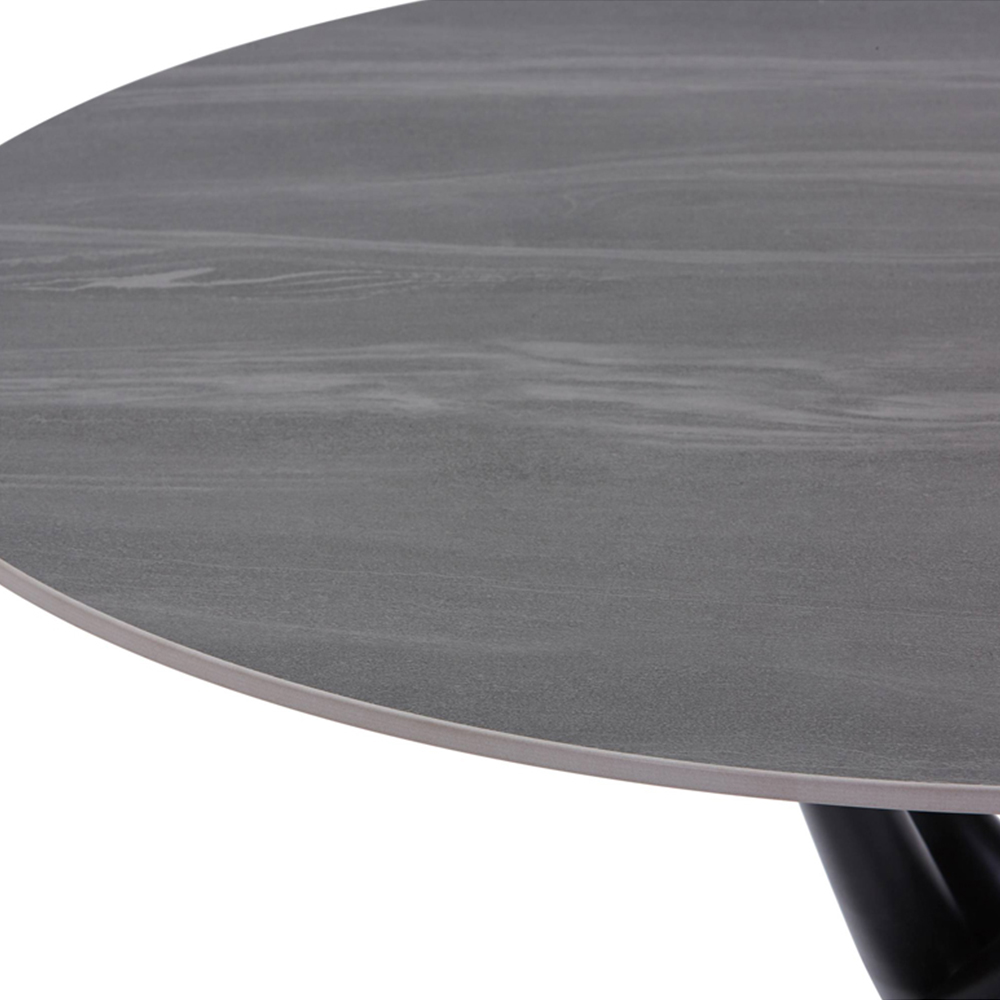 Avesta Concrete Effect 4 Seater Round Dining Table Grey Image 6