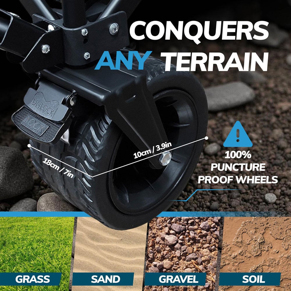 House of Home Black Folding Festival Trolley 220L Image 5