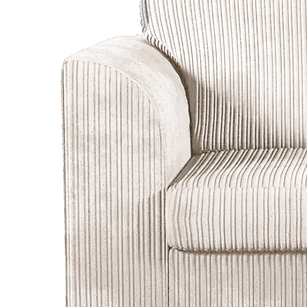 Luxor Single Seater Cream Jumbo Cord Armchair Image 4