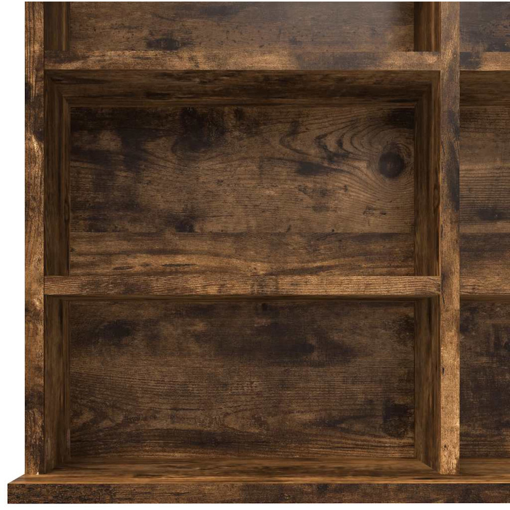 vidaXL 30 Shelf Smoked Oak CD Cabinet Image 7
