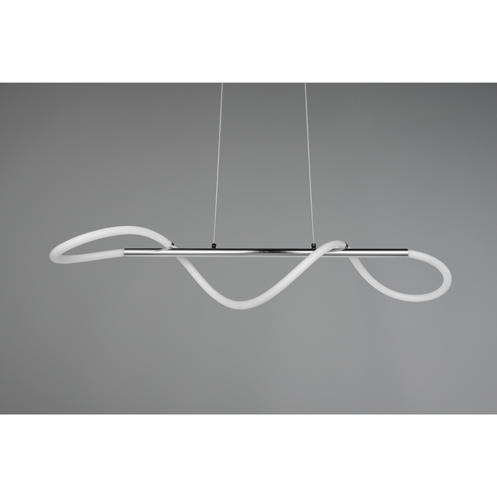 TRIO Argos Chrome and White LED Pendant Light Image 9