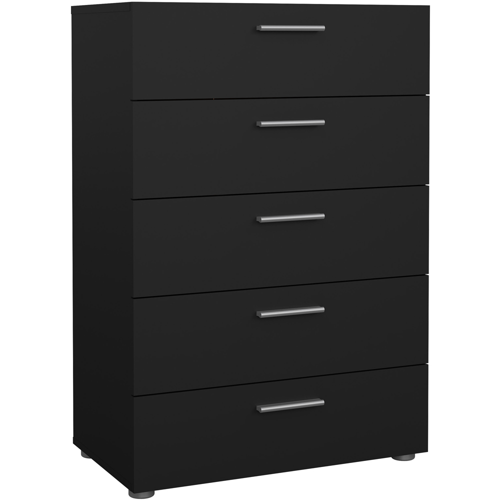 Florence 5 Drawer Black Chest of Drawers Image 2