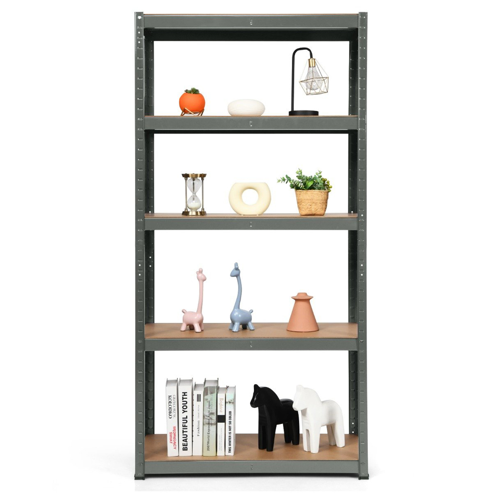Costway 5 Shelf Grey Shelving Unit Image 3