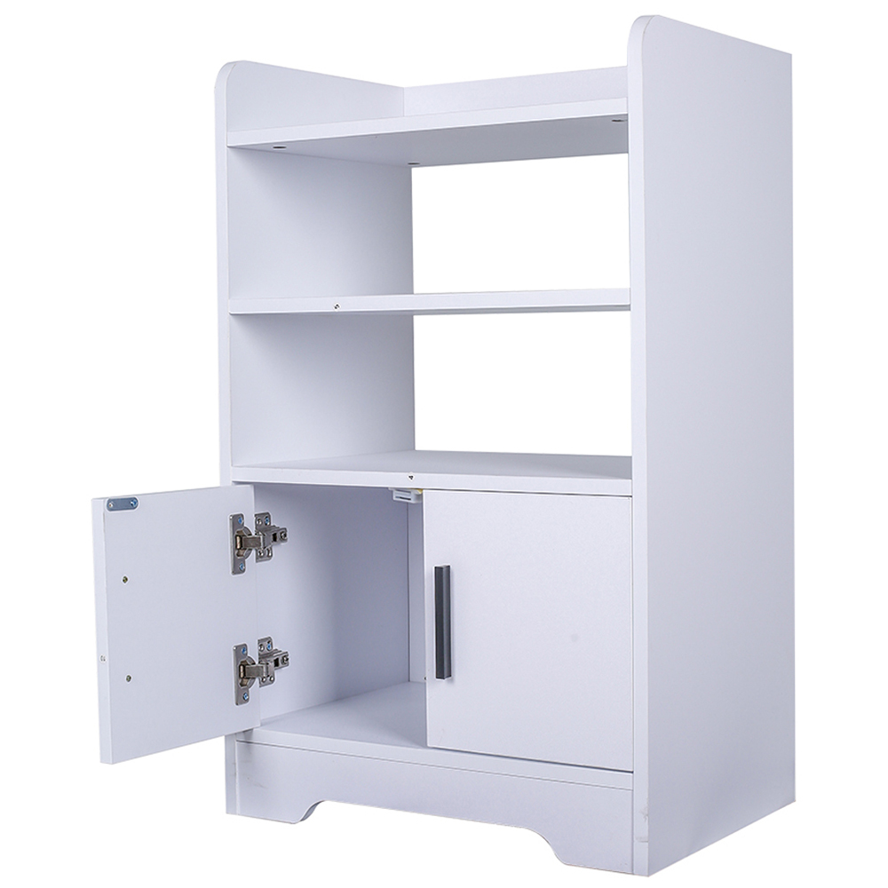 H&O Direct 3 Shelf White Wooden Sideboard Image 3