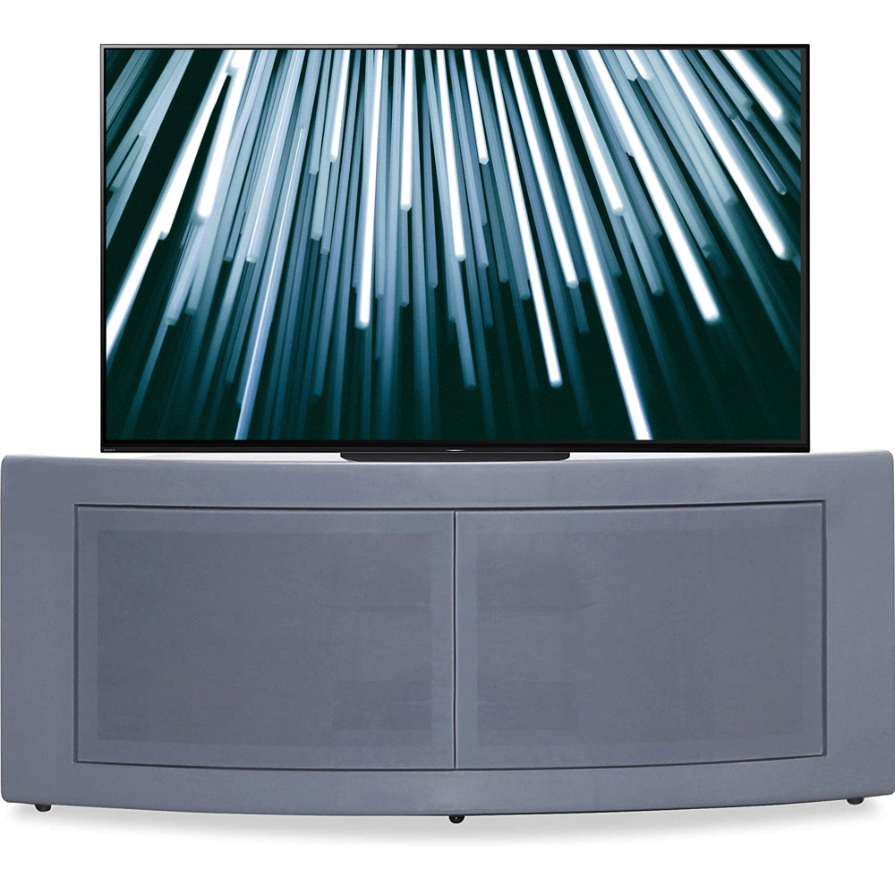 Centurion Supports Pangea 2 Door 2 Shelf Grey TV Cabinet Image 2