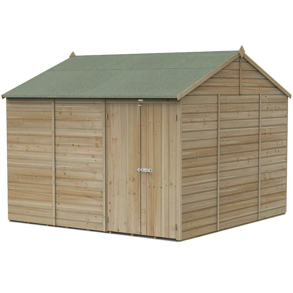 Forest Garden Beckwood 10 x 10ft Double Door Reverse Apex Shed Image 1