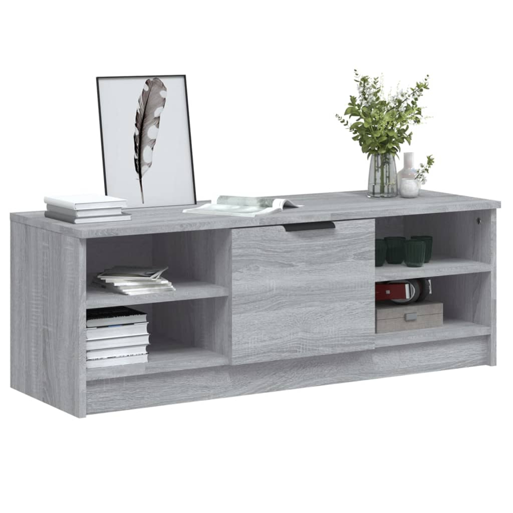 vidaXL Single Door 4 Shelf Grey Sonoma TV Cabinet Image 4