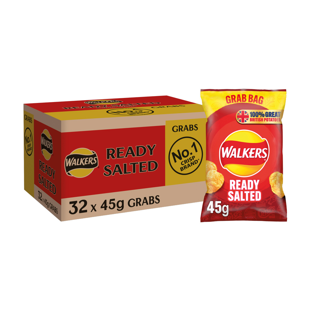 Walkers Ready Salted Crisps 45g Image 2