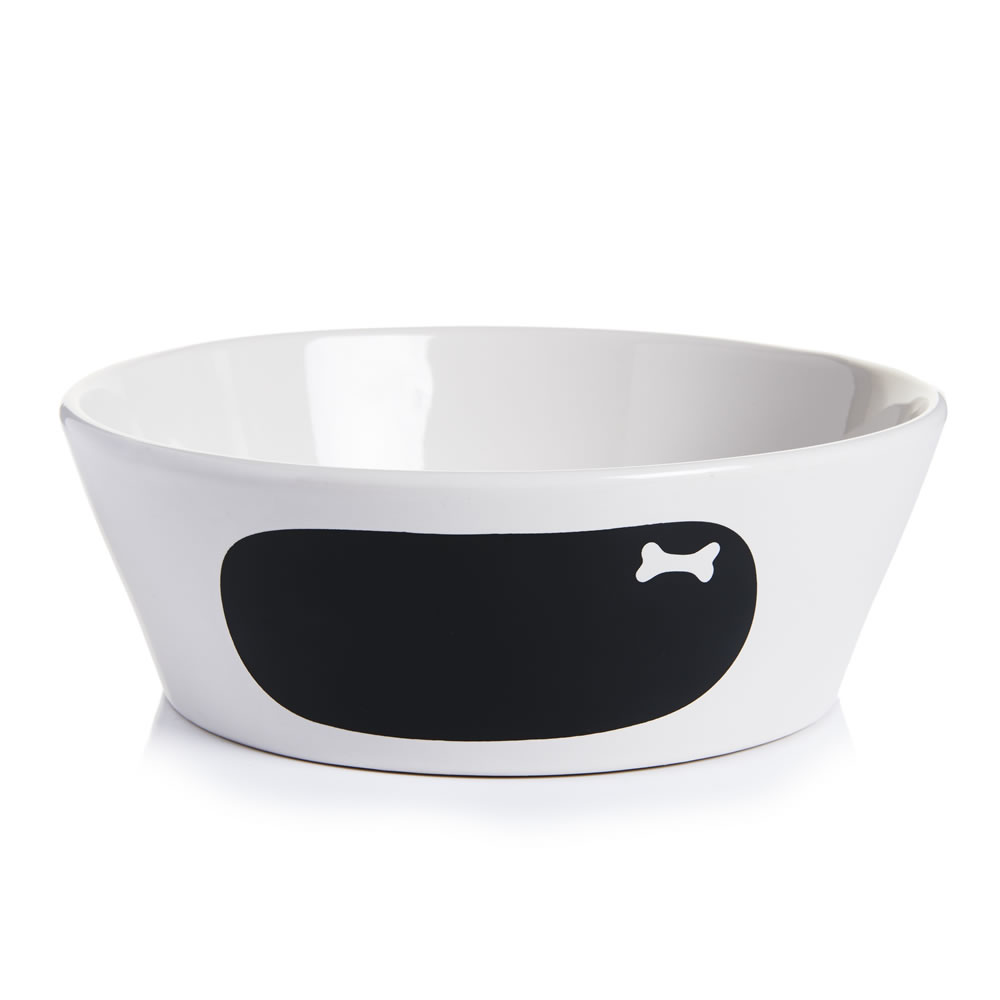 Wilko Medium Chalkboard Dog Bowl Image 1