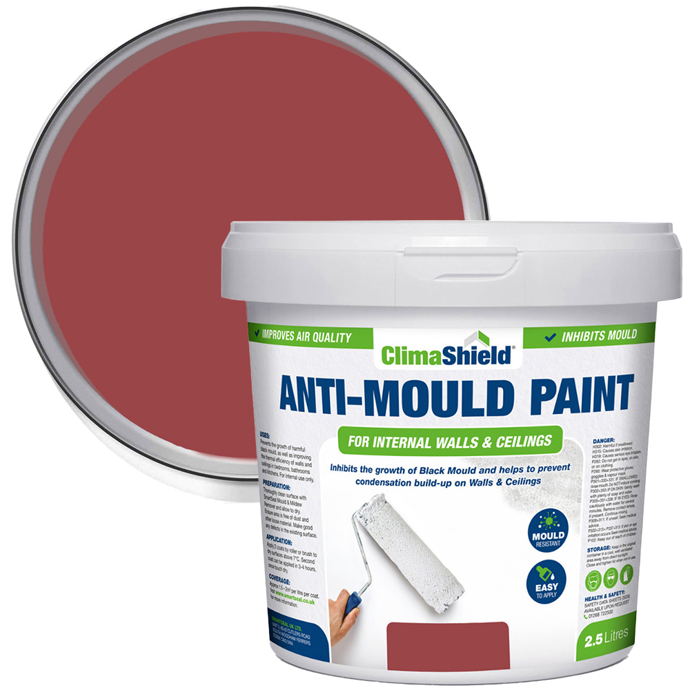 SmartSeal Red Anti Mould Paint 2.5L Image 1