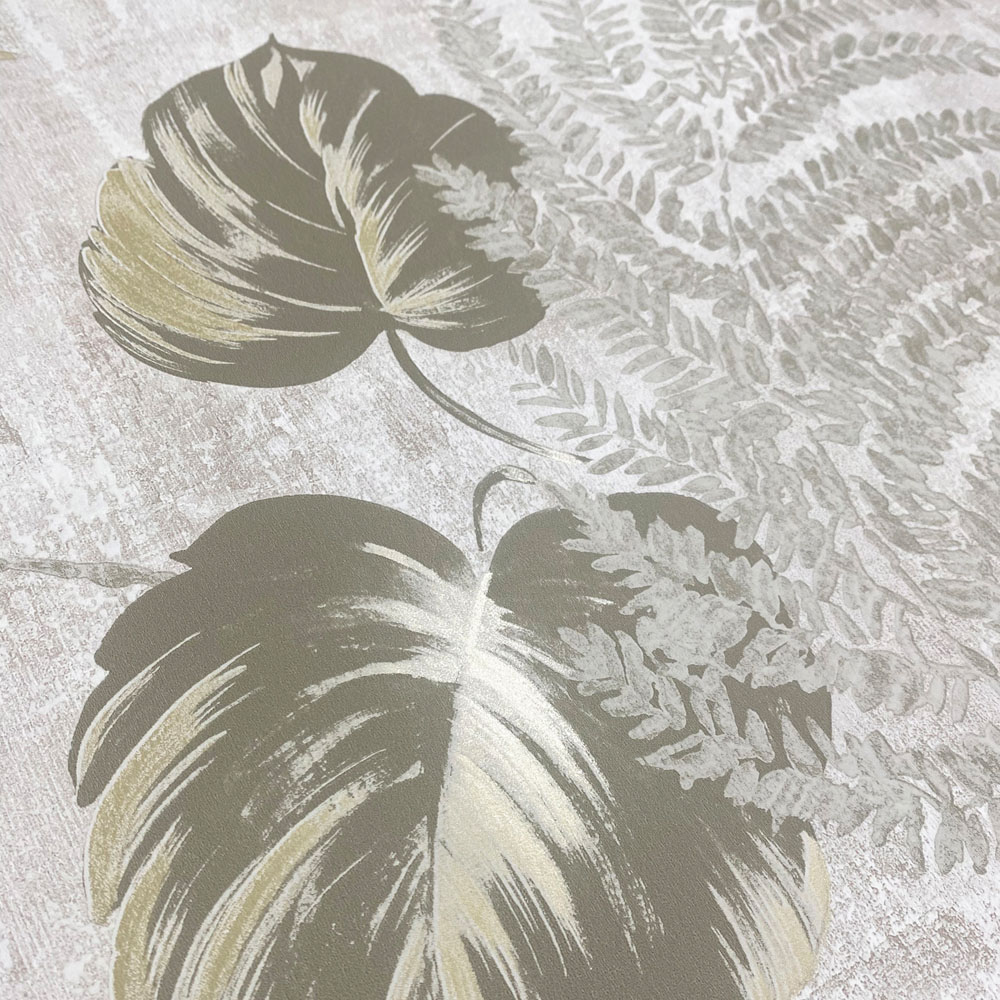 Muriva Phelan Leaf Cream Wallpaper Image 3