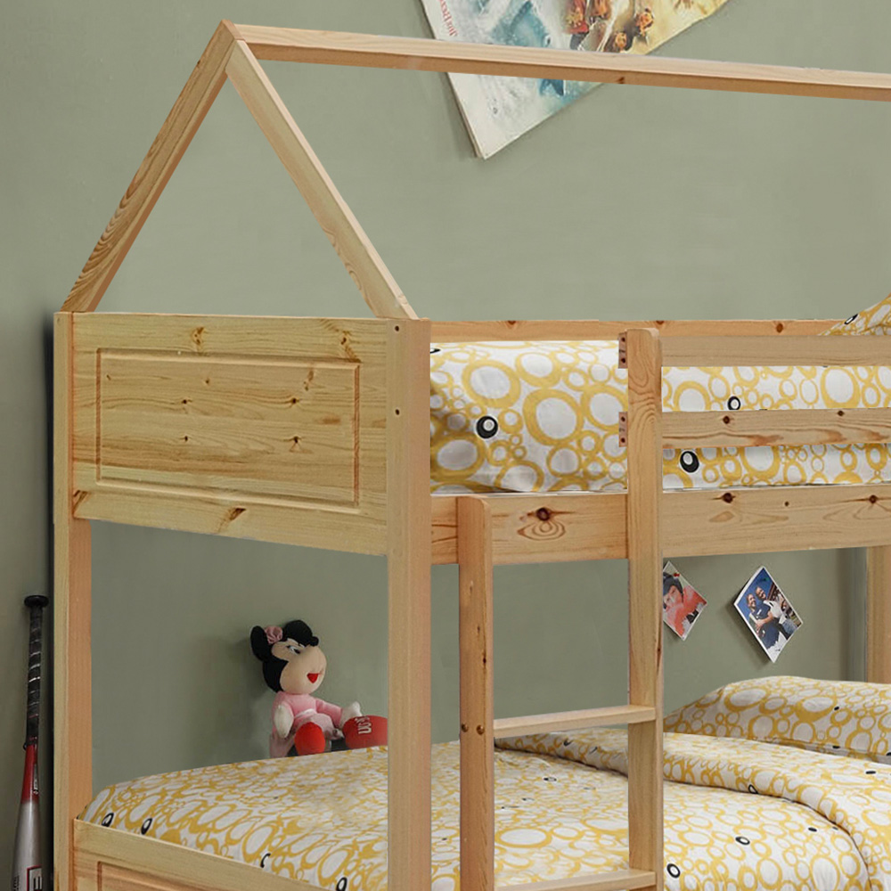 Brooklyn Single Natural House Style Bunk Bed Image 2