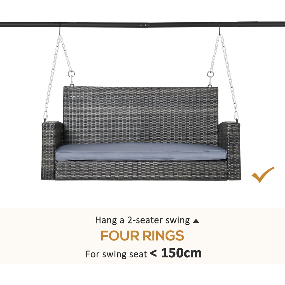 Outsunny Black Metal Swing Stand Image 5