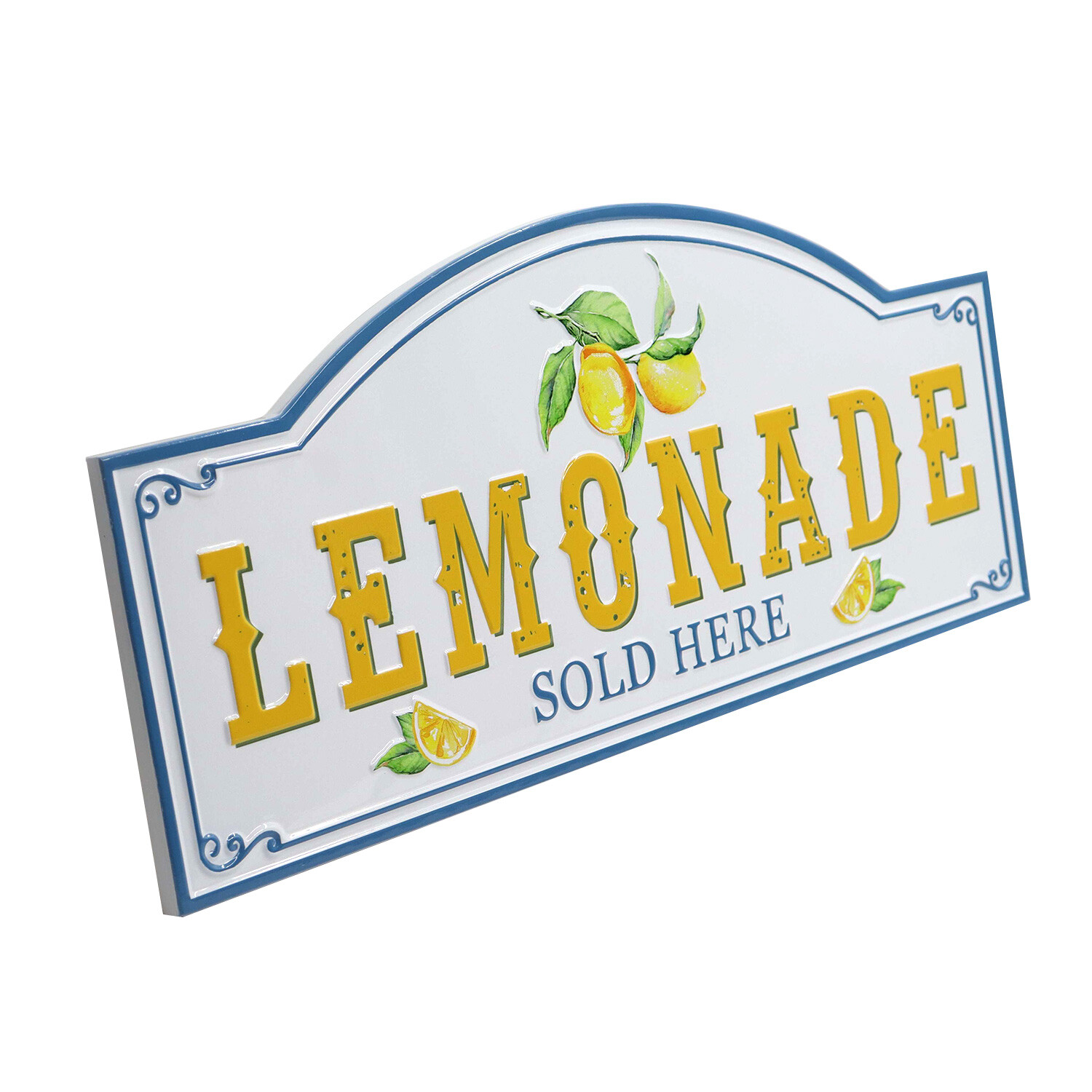 Indoor/Outdoor Lemonade Metal Plaque - White Image 2